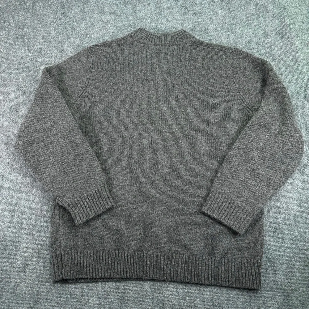 LL Bean Sweater Men XLT Tall Charcoal Classic Raggwool Henley 100% Lambswool NEW